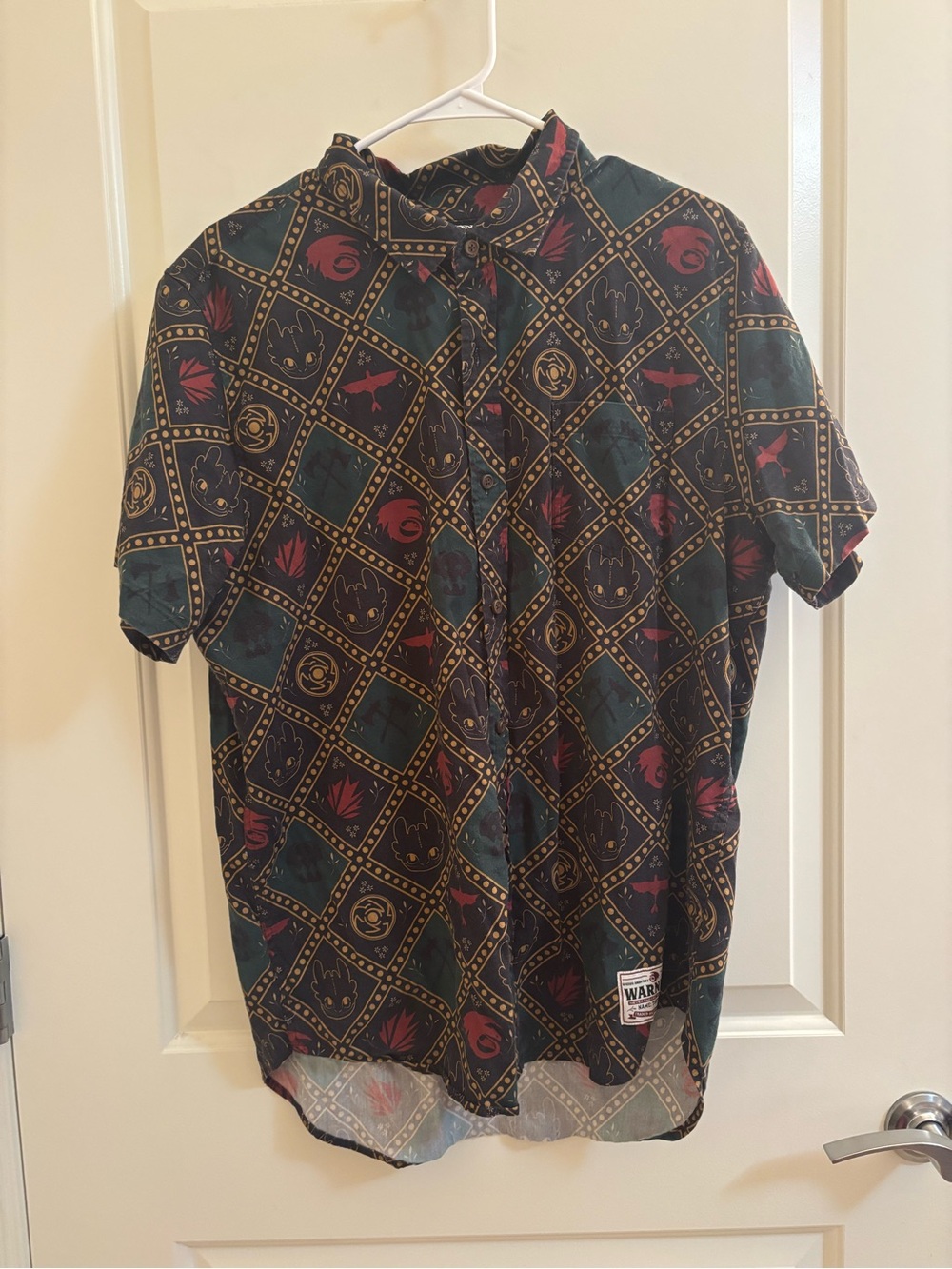 How To Train Your Dragon Short-Sleeve Button-Up Shirt